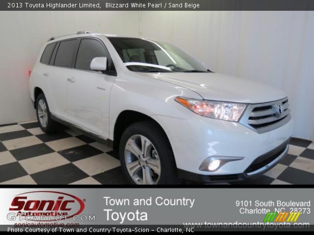 2013 Toyota Highlander Limited in Blizzard White Pearl