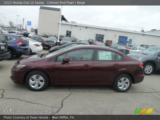 2013 Honda Civic LX Sedan in Crimson Red Pearl