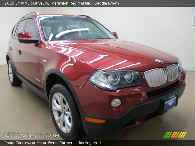 2010 BMW X3 xDrive30i in Vermilion Red Metallic