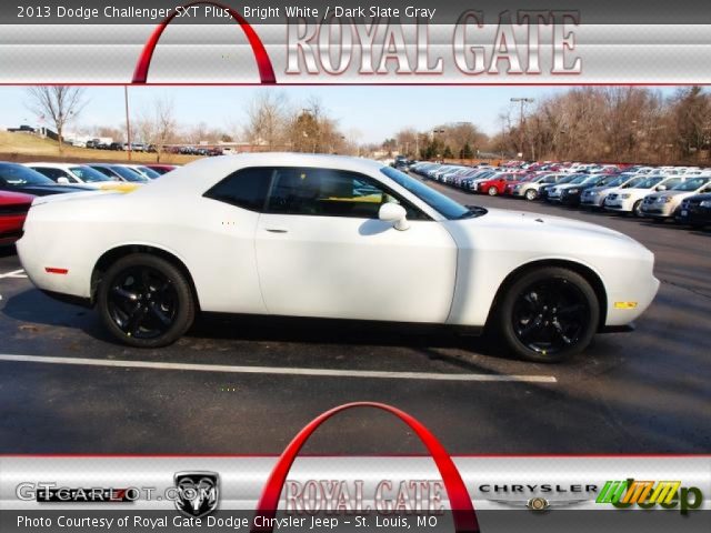 Bright White 2013 Dodge Challenger Sxt Plus Dark Slate Gray