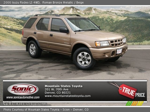 2000 Isuzu Rodeo LS 4WD in Roman Bronze Metallic