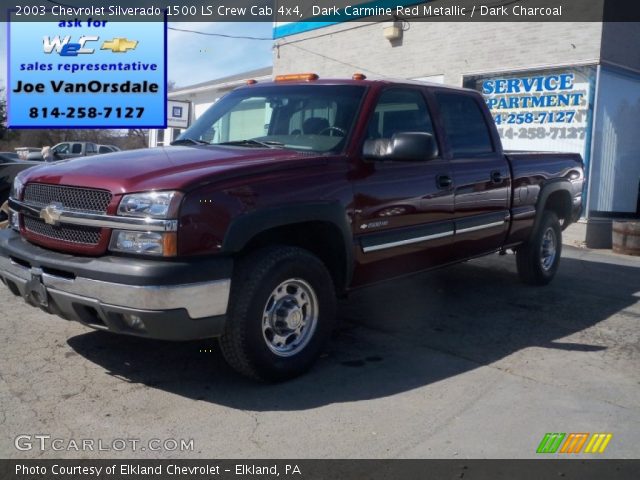 2003 Chevrolet Silverado 1500 LS Crew Cab 4x4 in Dark Carmine Red Metallic