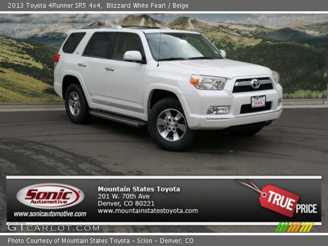 2013 Toyota 4Runner SR5 4x4 in Blizzard White Pearl