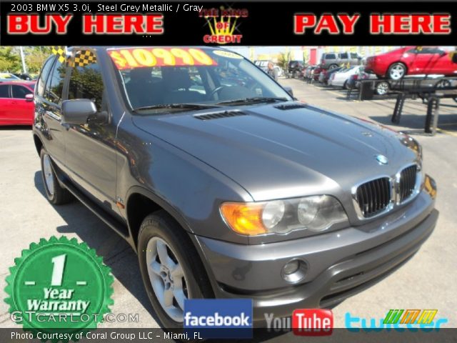 2003 BMW X5 3.0i in Steel Grey Metallic