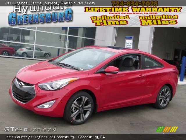 2013 Hyundai Elantra Coupe SE in Volcanic Red