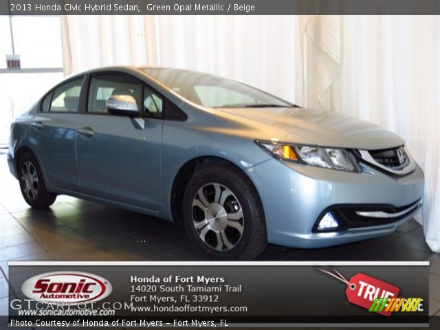 2013 Honda Civic Hybrid Sedan in Green Opal Metallic