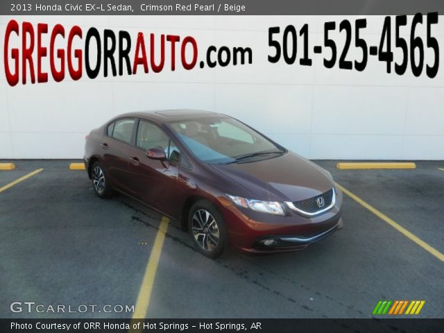 2013 Honda Civic EX-L Sedan in Crimson Red Pearl