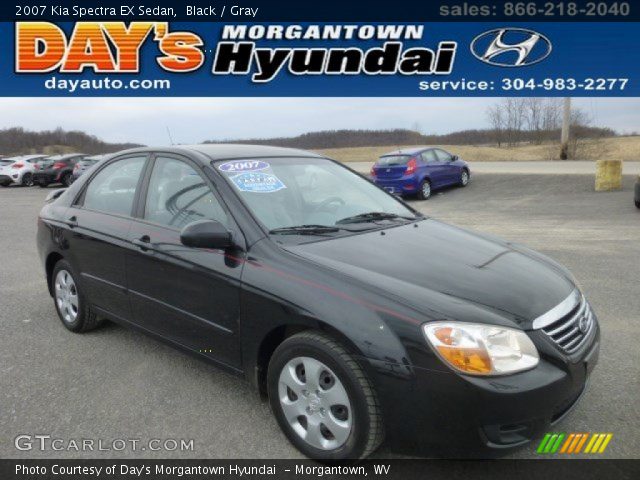 2007 Kia Spectra EX Sedan in Black