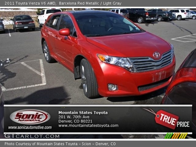 2011 Toyota Venza V6 AWD in Barcelona Red Metallic