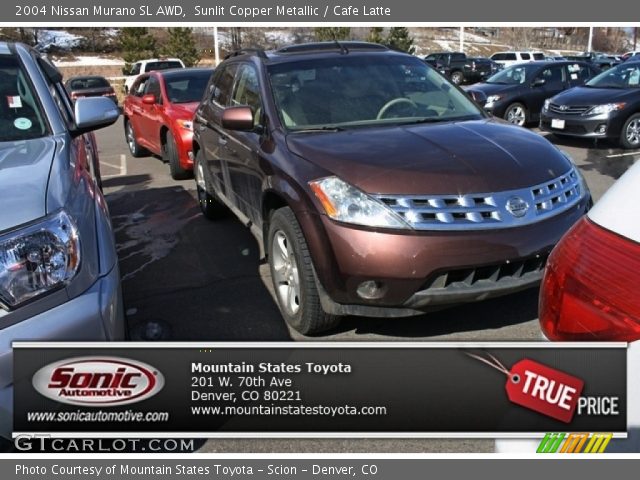 2004 Nissan Murano SL AWD in Sunlit Copper Metallic