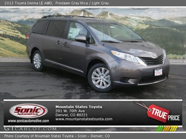 2013 Toyota Sienna LE AWD in Predawn Gray Mica