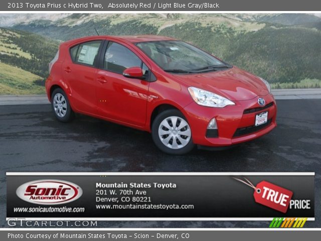 2013 Toyota Prius c Hybrid Two in Absolutely Red