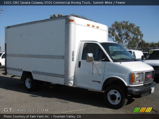 2001 GMC Savana Cutaway 3500 Commercial Moving Truck in Summit White