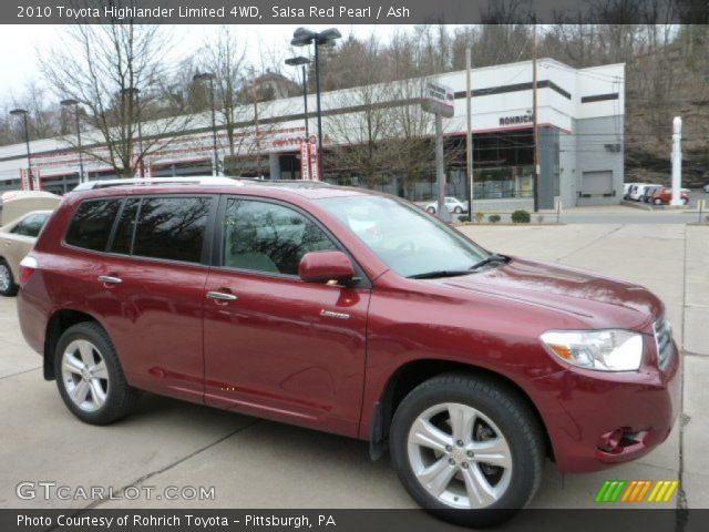 2010 Toyota Highlander Limited 4WD in Salsa Red Pearl