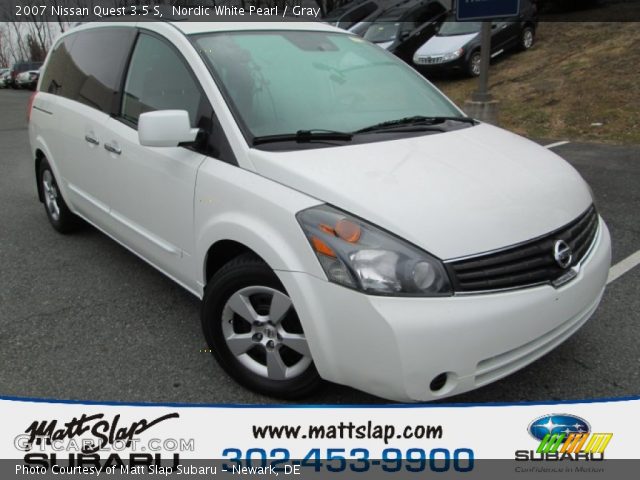 2007 Nissan Quest 3.5 S in Nordic White Pearl