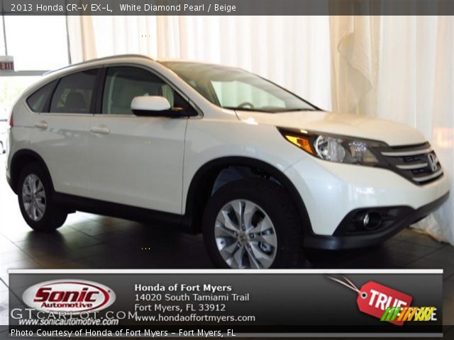 2013 Honda CR-V EX-L in White Diamond Pearl