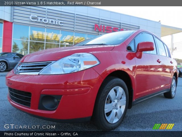 2010 Nissan Versa 1.8 S Hatchback in Red Alert