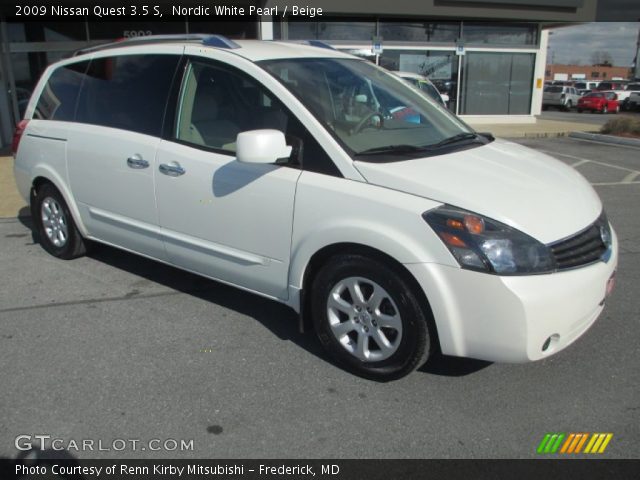 2009 Nissan Quest 3.5 S in Nordic White Pearl