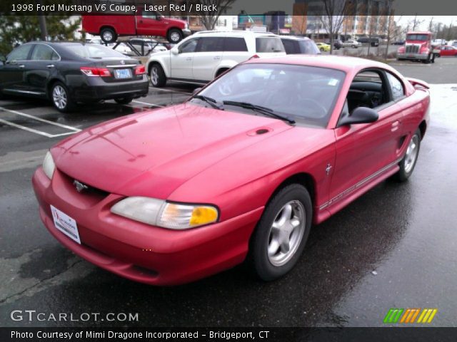 1998 Ford Mustang V6 Coupe in Laser Red
