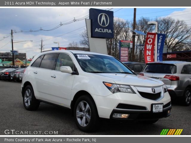 2011 Acura MDX Technology in Aspen White Pearl