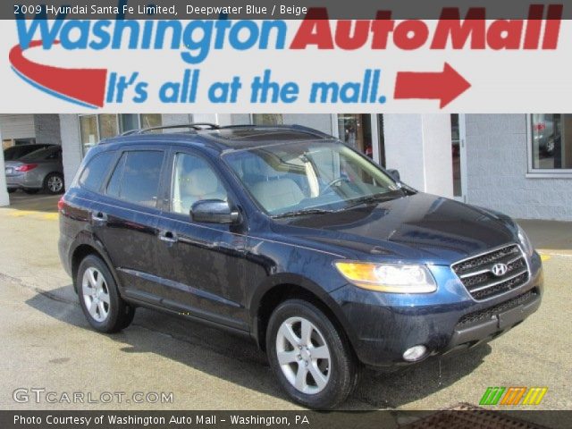 2009 Hyundai Santa Fe Limited in Deepwater Blue