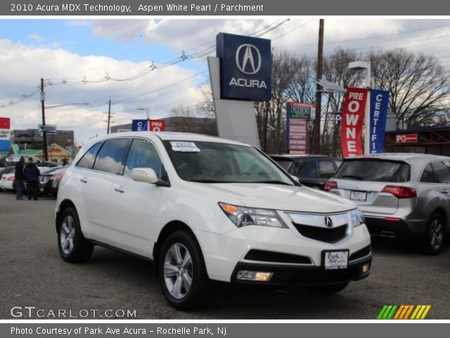 2010 Acura MDX Technology in Aspen White Pearl