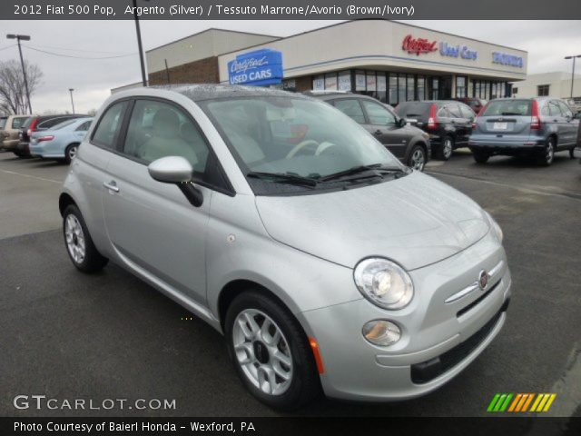 2012 Fiat 500 Pop in Argento (Silver)