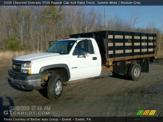 2006 Chevrolet Silverado 3500 Regular Cab 4x4 Stake Truck in Summit White