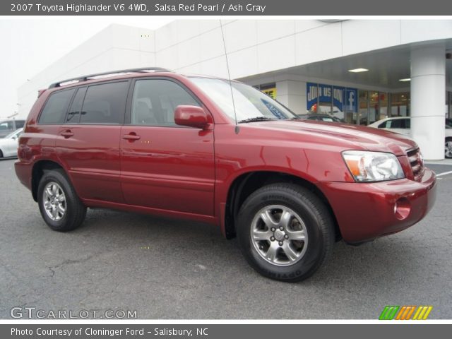 2007 Toyota Highlander V6 4WD in Salsa Red Pearl