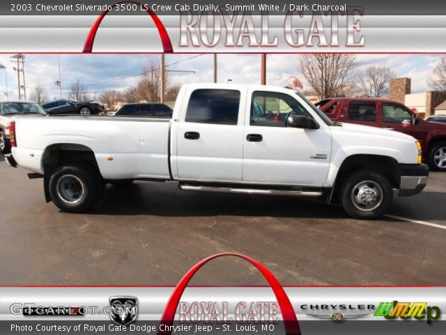 2003 Chevrolet Silverado 3500 LS Crew Cab Dually in Summit White