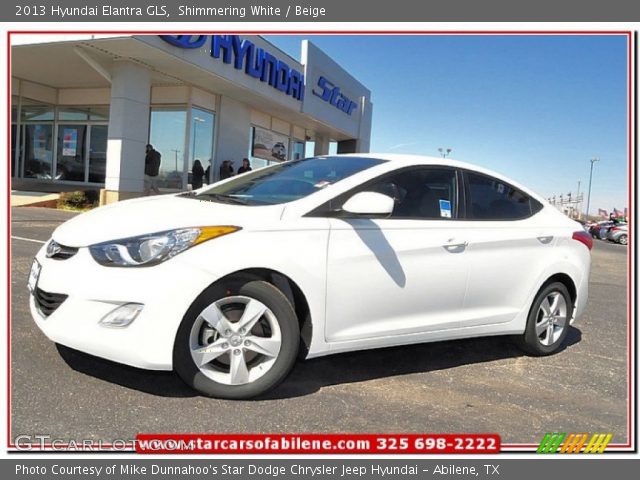2013 Hyundai Elantra GLS in Shimmering White