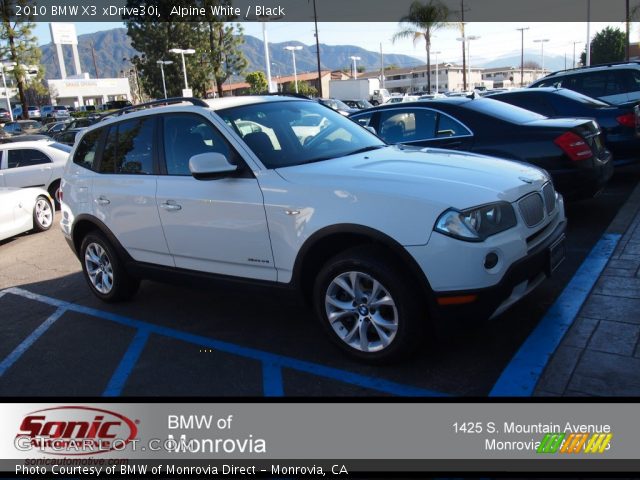 2010 BMW X3 xDrive30i in Alpine White