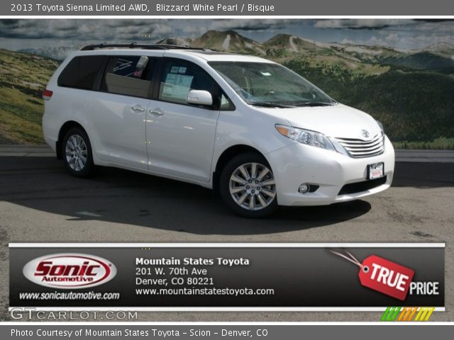 2013 Toyota Sienna Limited AWD in Blizzard White Pearl
