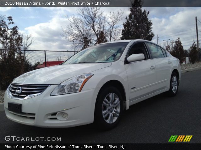 2010 Nissan Altima Hybrid in Winter Frost White