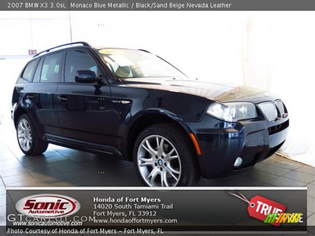 2007 BMW X3 3.0si in Monaco Blue Metallic
