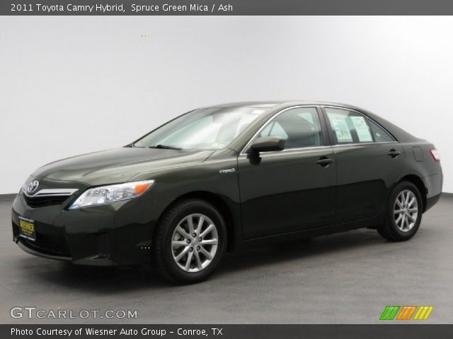 Spruce Green Mica 2011 Toyota Camry Hybrid Ash Interior