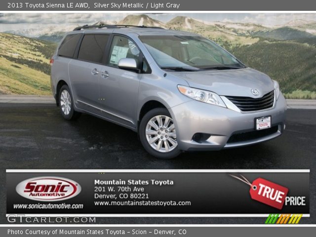 2013 Toyota Sienna LE AWD in Silver Sky Metallic