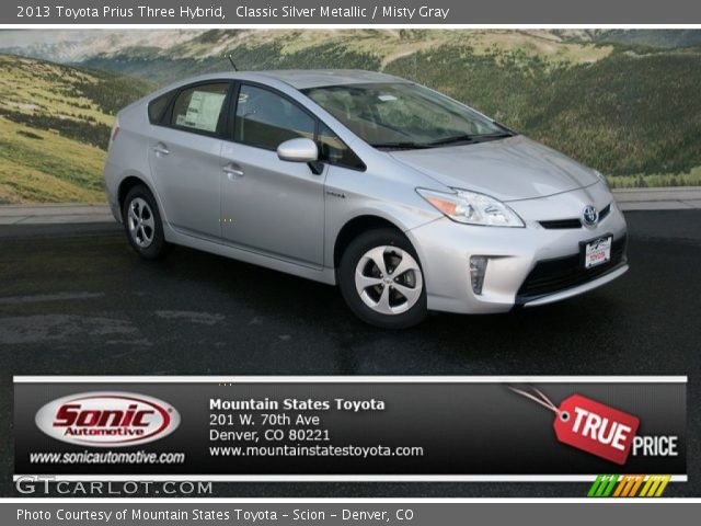 2013 Toyota Prius Three Hybrid in Classic Silver Metallic