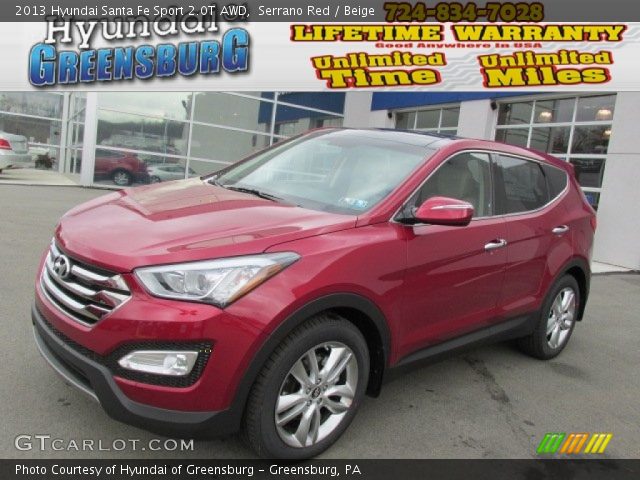 2013 Hyundai Santa Fe Sport 2.0T AWD in Serrano Red