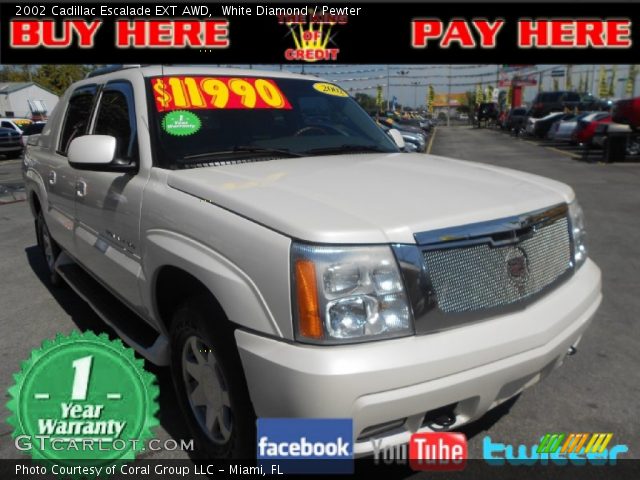 2002 Cadillac Escalade EXT AWD in White Diamond