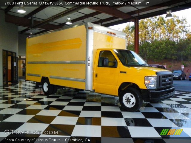2008 Ford E Series Cutaway E350 Commercial Moving Truck in Yellow