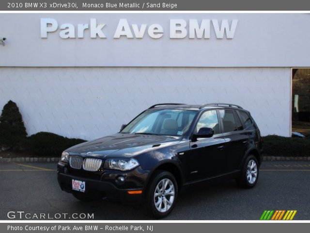 2010 BMW X3 xDrive30i in Monaco Blue Metallic