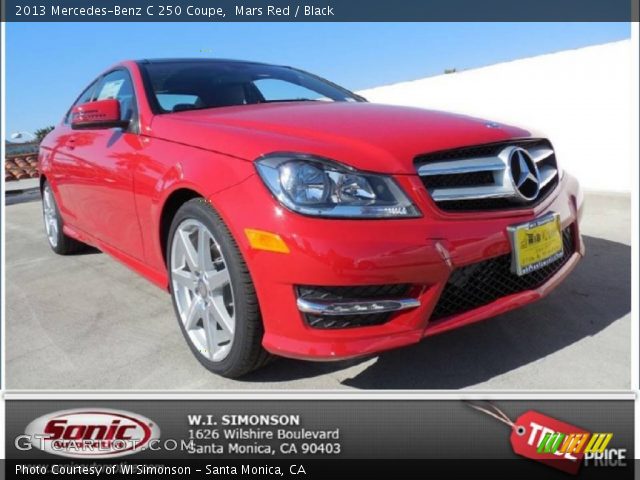 2013 Mercedes-Benz C 250 Coupe in Mars Red