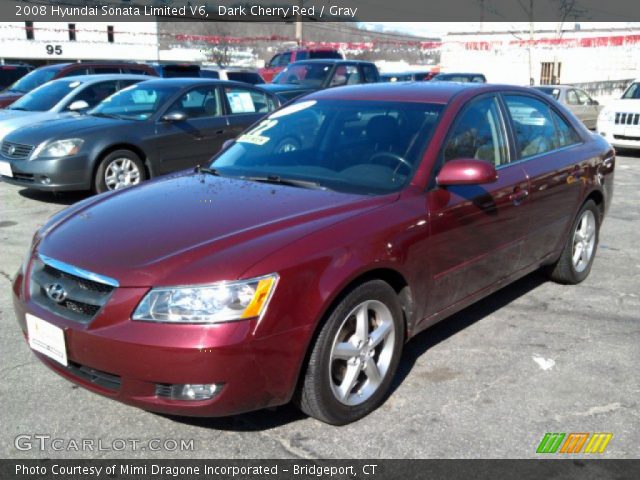 2008 Hyundai Sonata Limited V6 in Dark Cherry Red