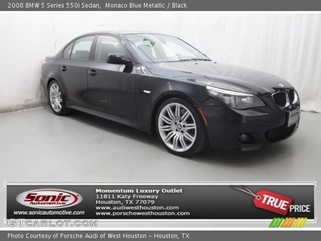 2008 BMW 5 Series 550i Sedan in Monaco Blue Metallic