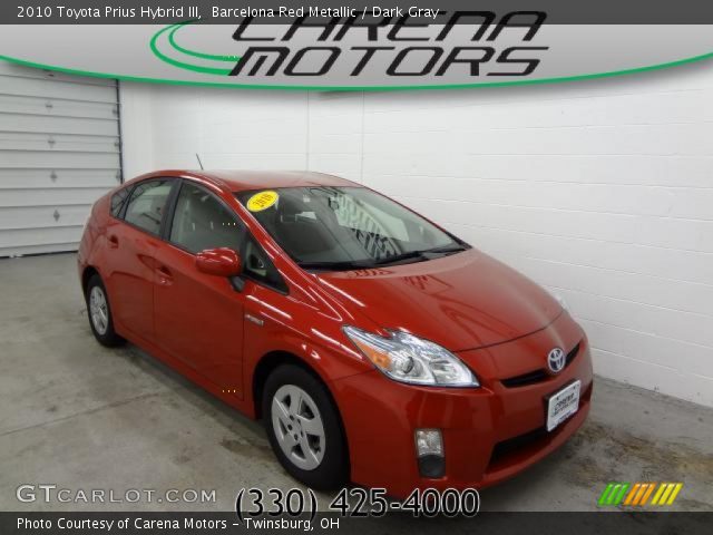 2010 Toyota Prius Hybrid III in Barcelona Red Metallic