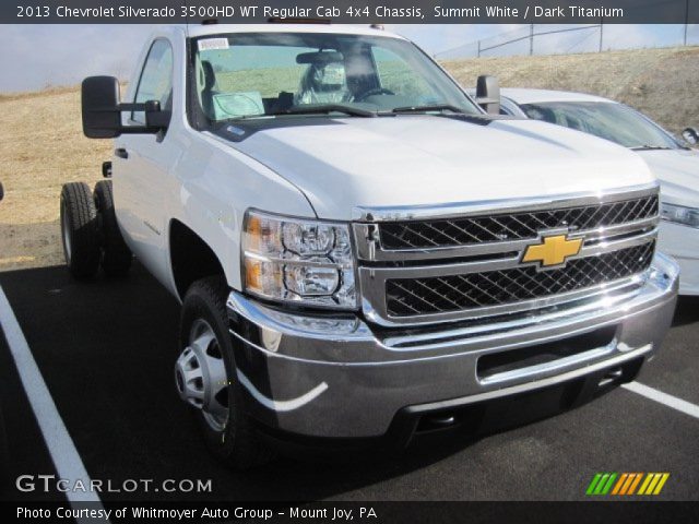 2013 Chevrolet Silverado 3500HD WT Regular Cab 4x4 Chassis in Summit White