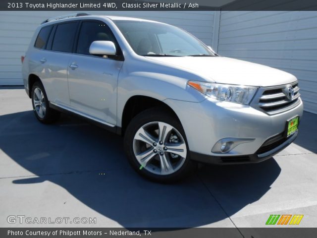2013 Toyota Highlander Limited 4WD in Classic Silver Metallic