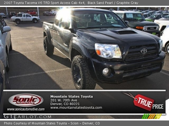 2007 Toyota Tacoma V6 TRD Sport Access Cab 4x4 in Black Sand Pearl