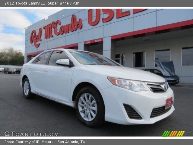 2012 Toyota Camry LE in Super White